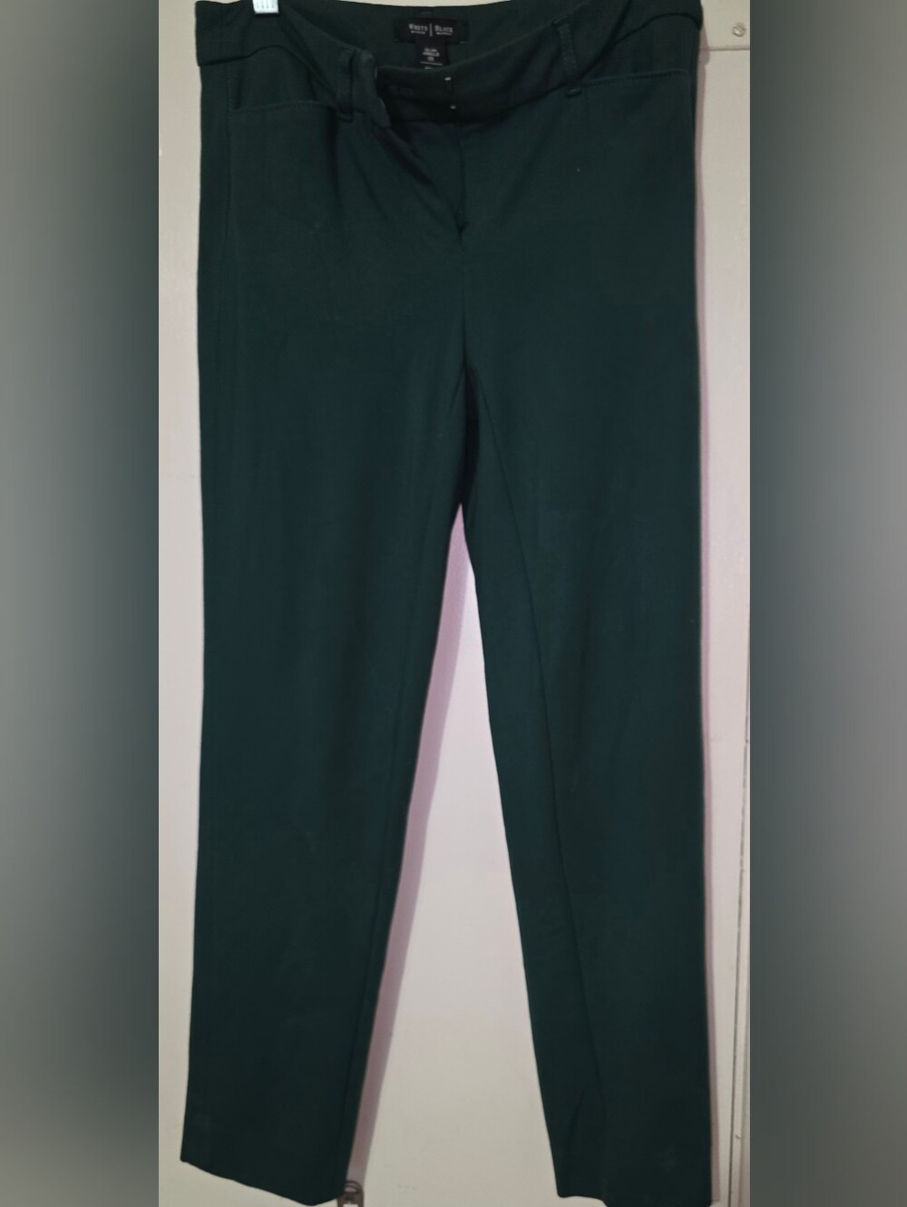 White House Black Market Dark Green Straight Leg Pants
